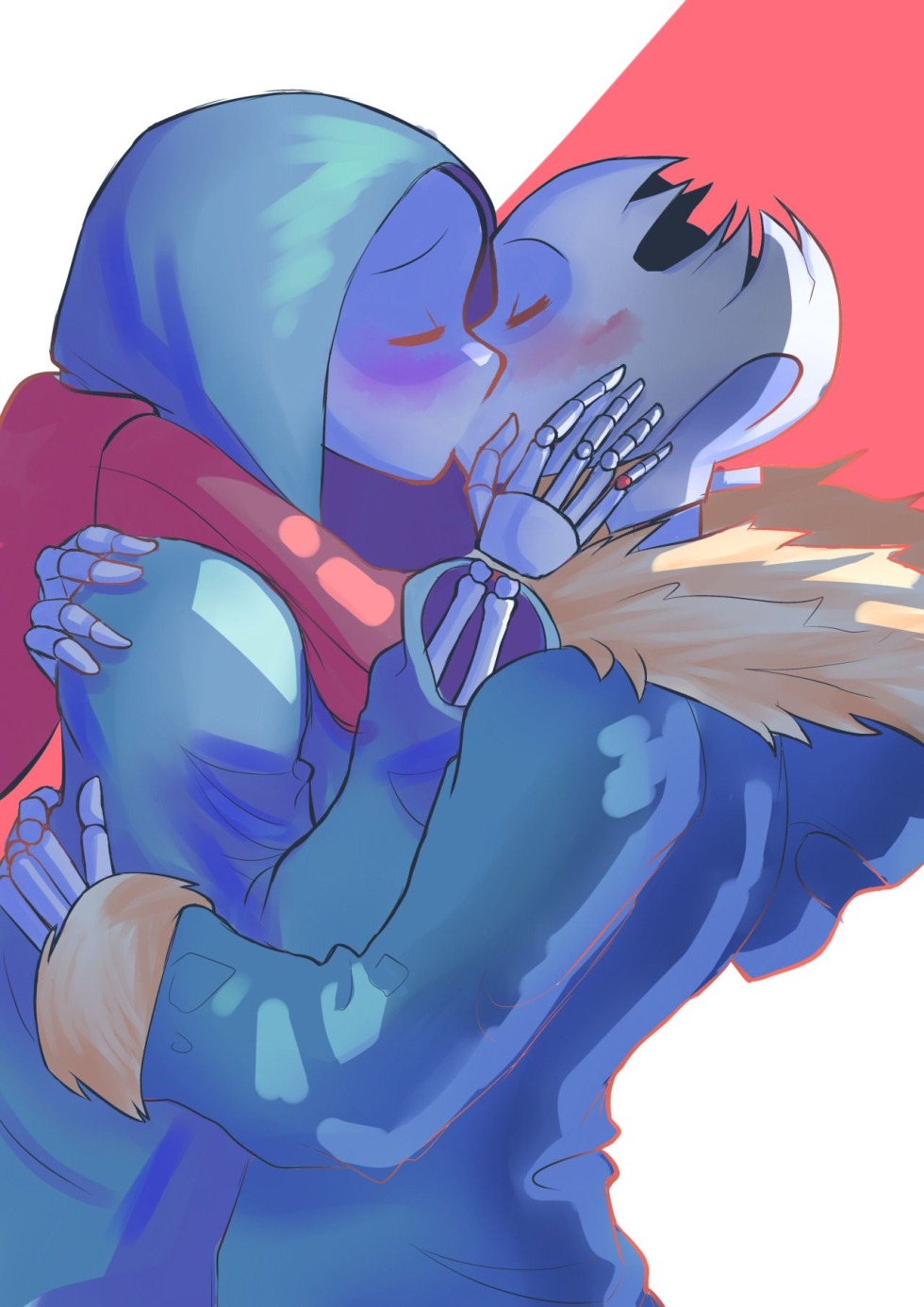 Anime of a couple in bed