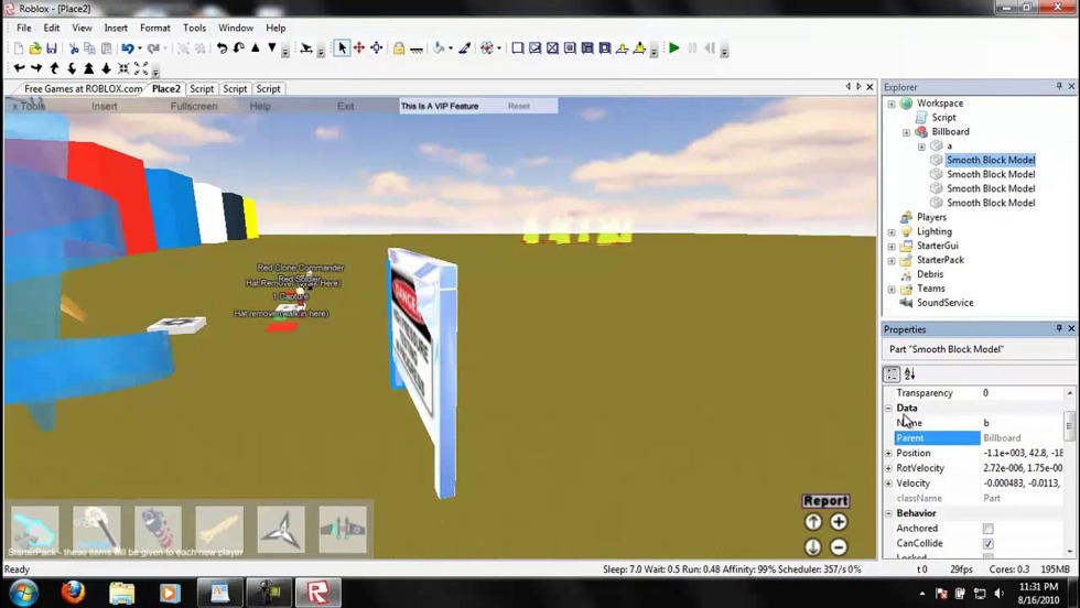 How to use a rainbow script Roblox