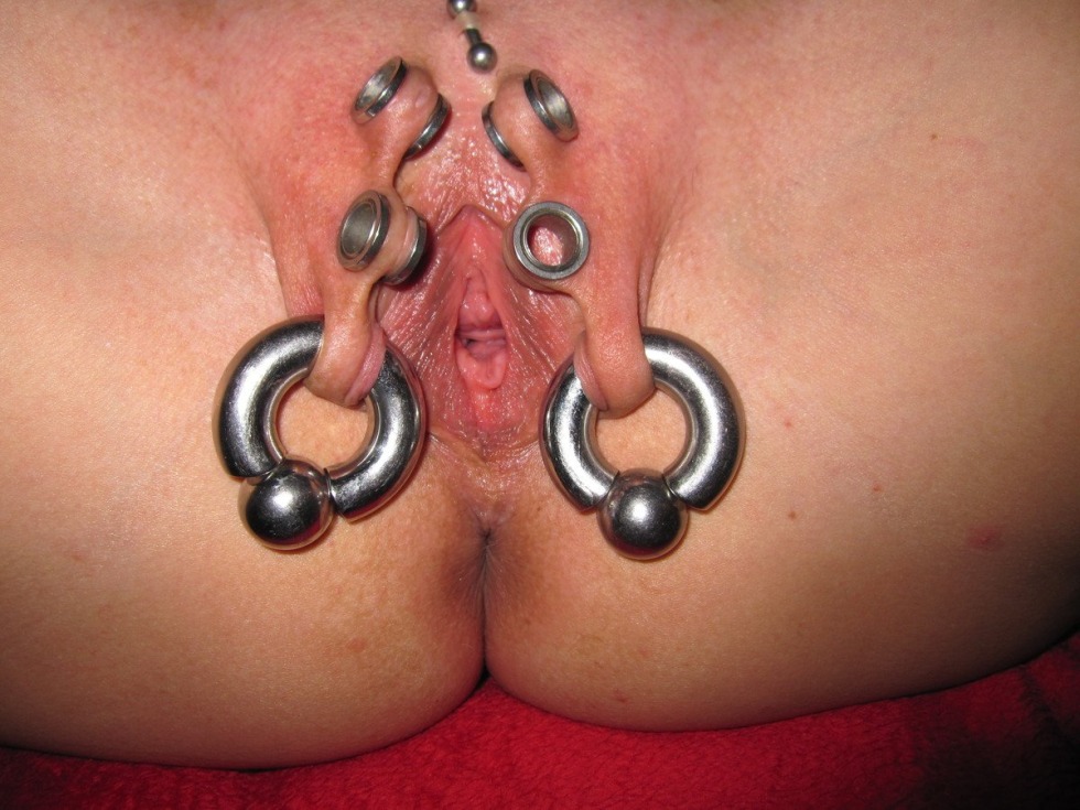 Extreme anal piercing