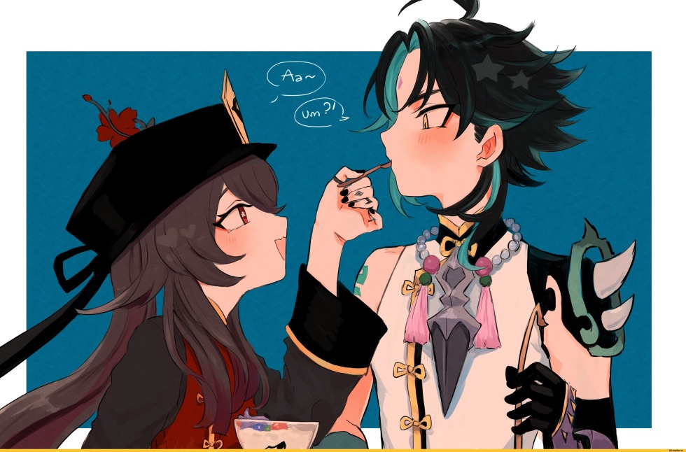 Genshin Impakt Hu Tao and Xiao Ship