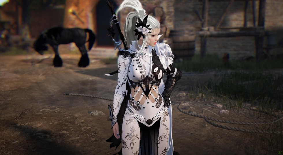 White heart on a black background