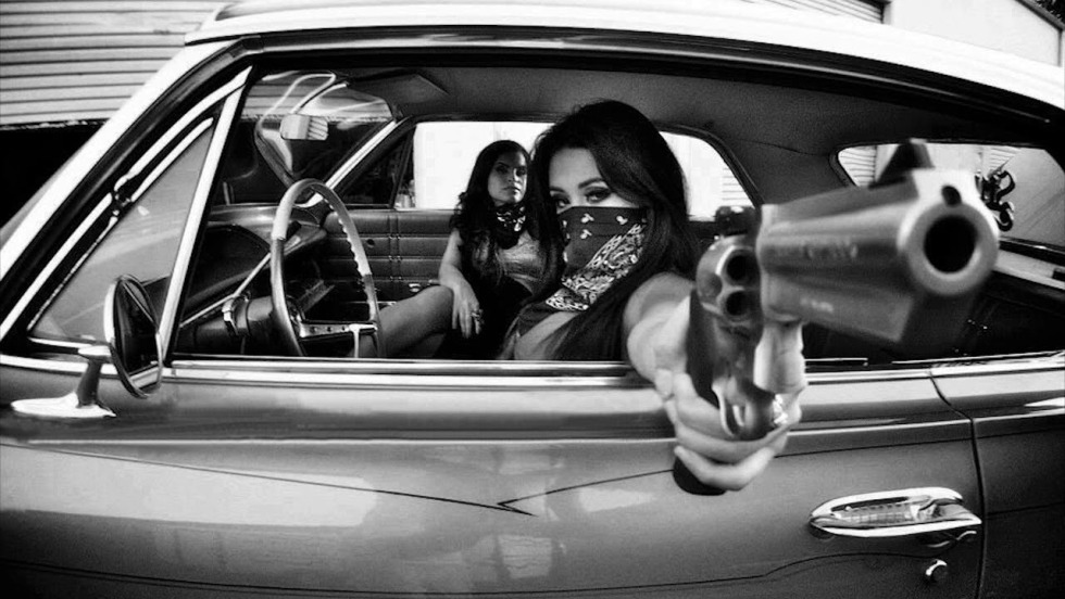 Gangsta Girls in the car