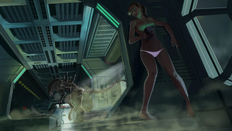 Naked Amanda Ripley someone else's isolation