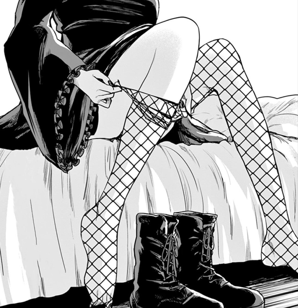 Anime black white vulgarity