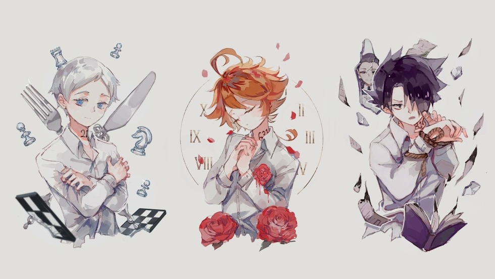 The promised Neverland Arta Emma Rey and Norman