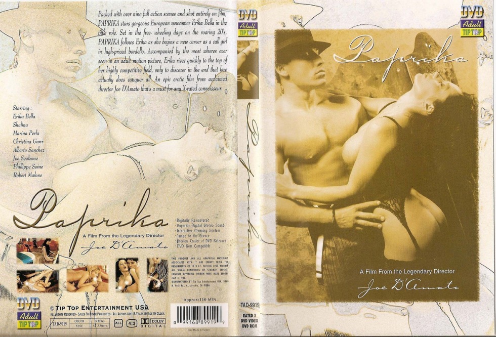 Covers DVD 'Erotica Lussuria Joe D'Amato 1986