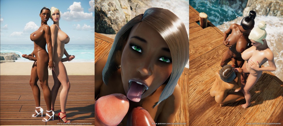 3D Futanari in heels