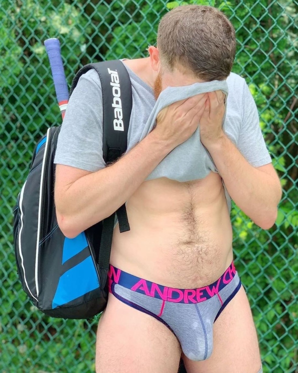 Member in gray pants