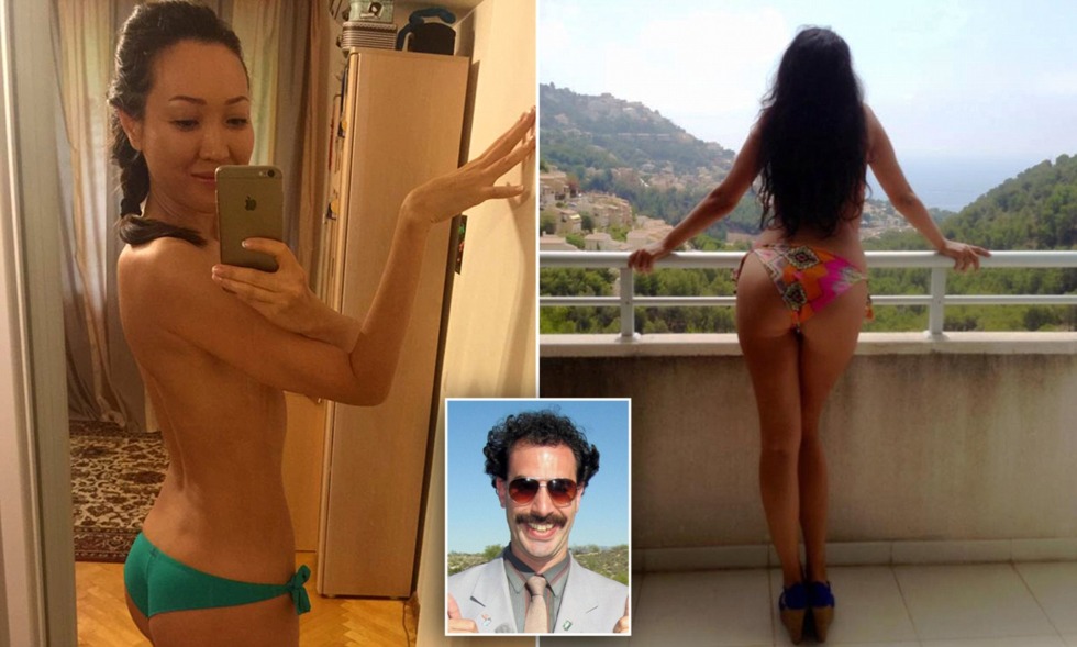 Asel Bayandarova in a swimsuit