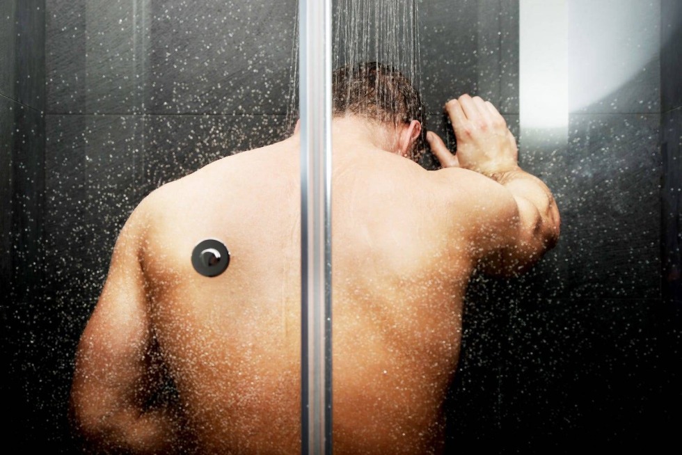 A man in the shower