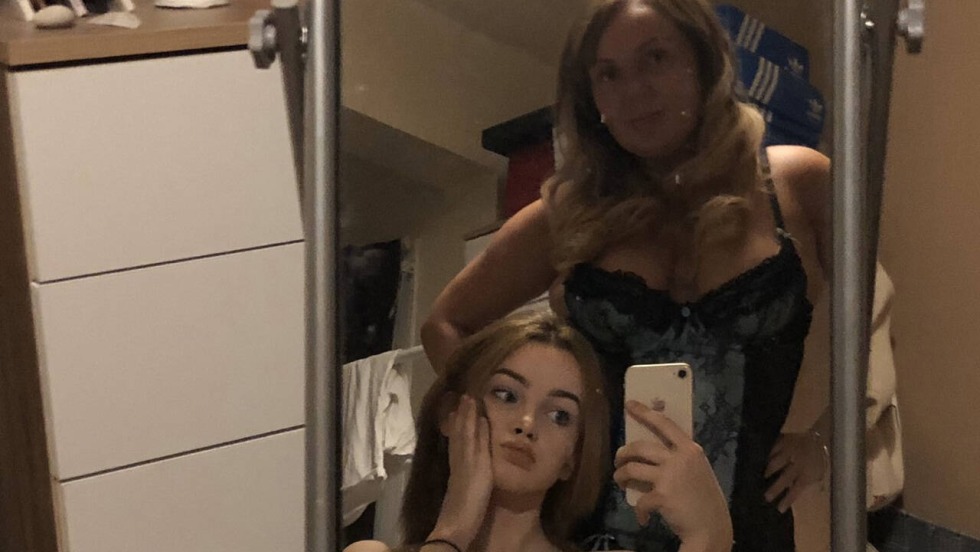 Mom on maternity leave