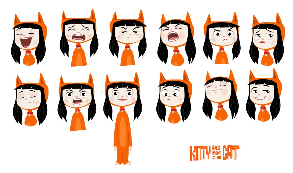 Kitty not a cat animated series characters
