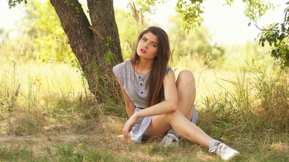 Young girls in nature