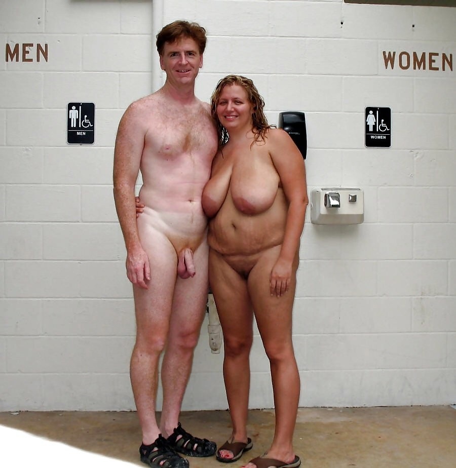 Naked women and men aged