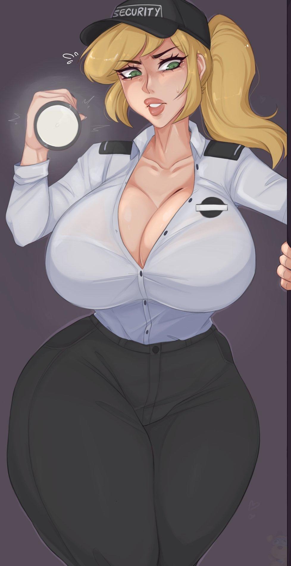 Big breasts of the guard