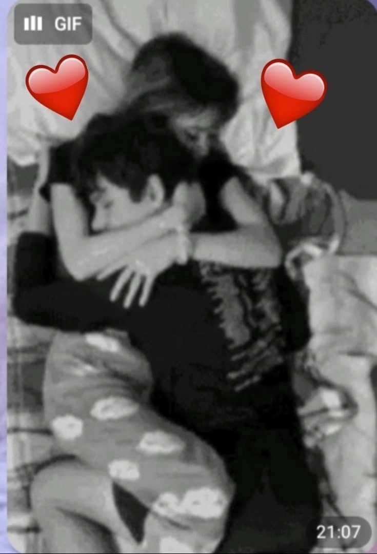 Girls Cudden in Bed GIF