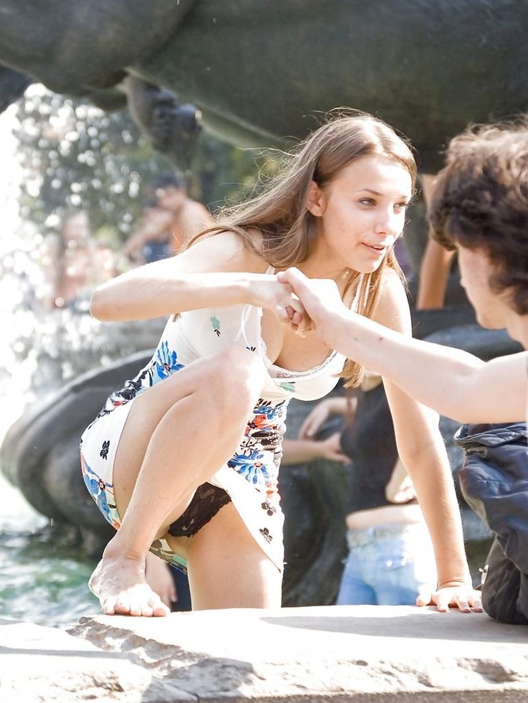 A teenager girl lit up