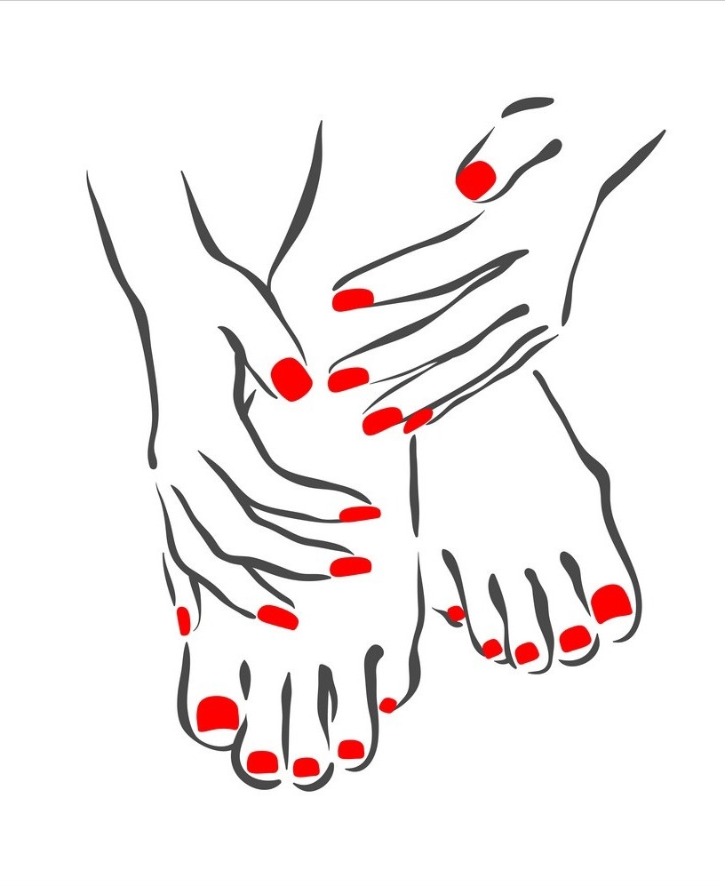 Manicure pedicure drawing