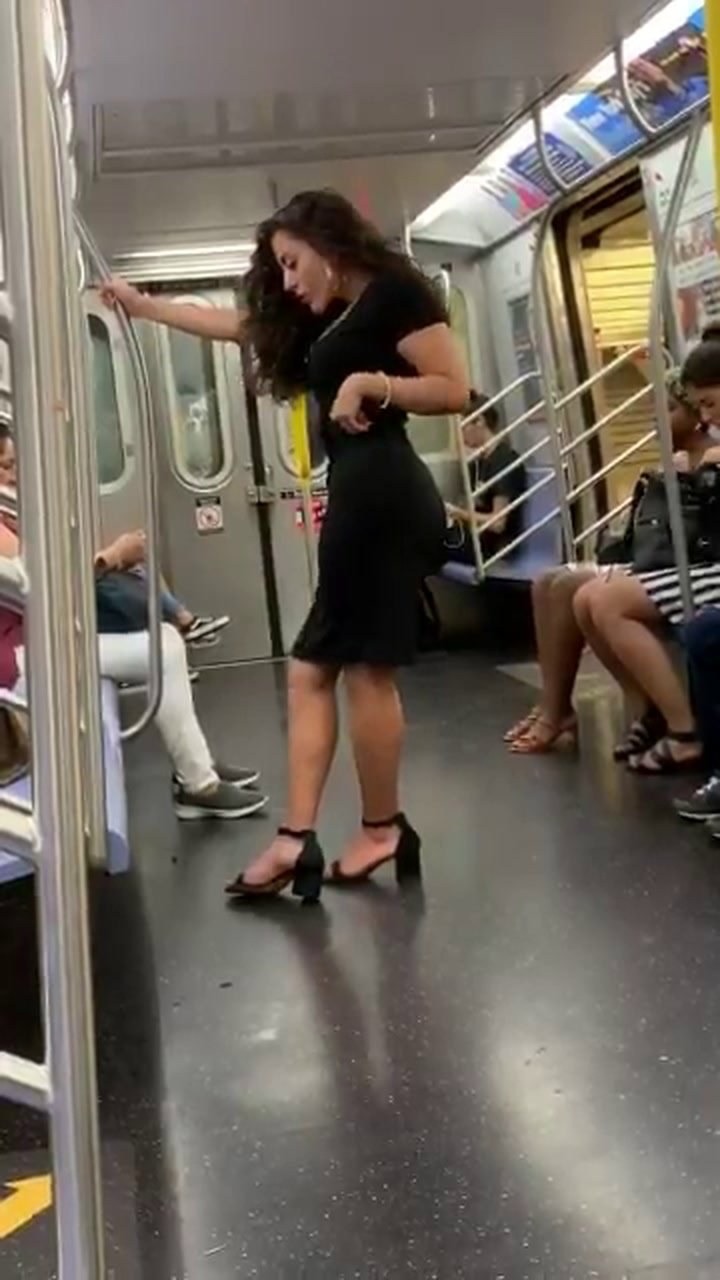 The guy was excited in the subway