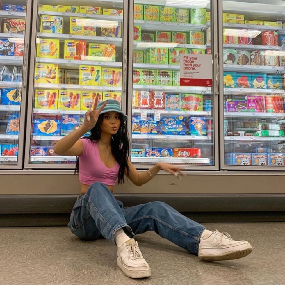 American girls in the store