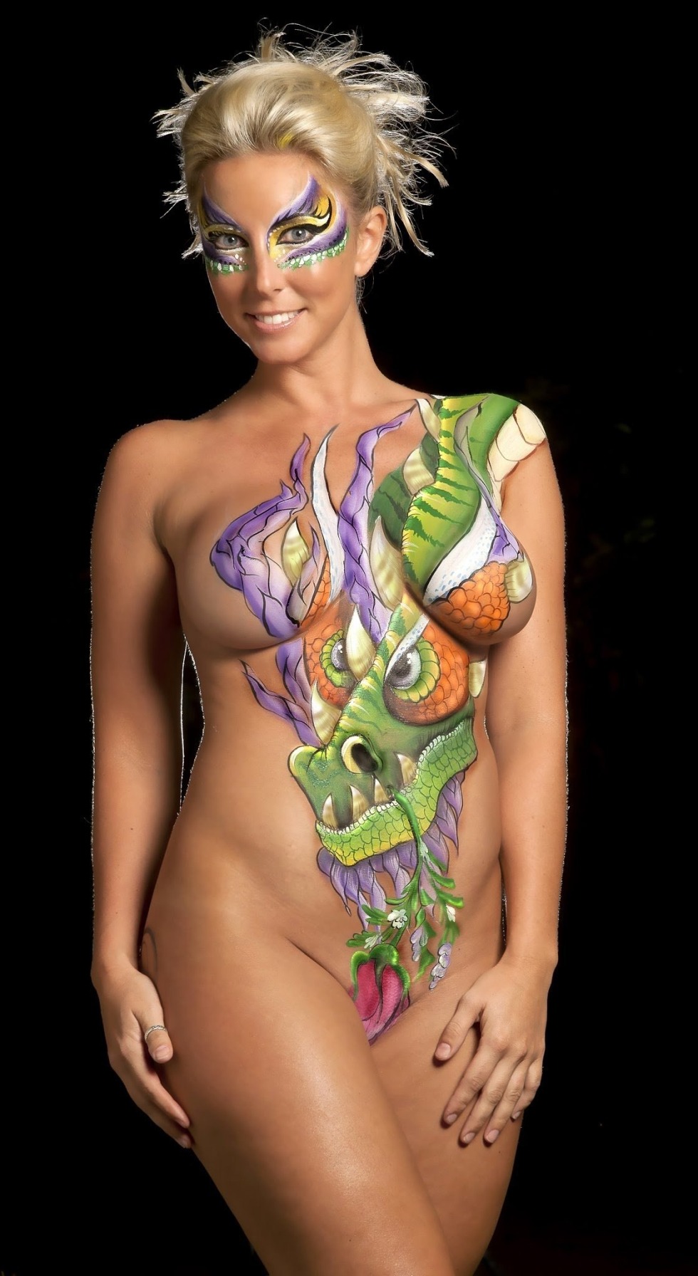Body Art with big breasts