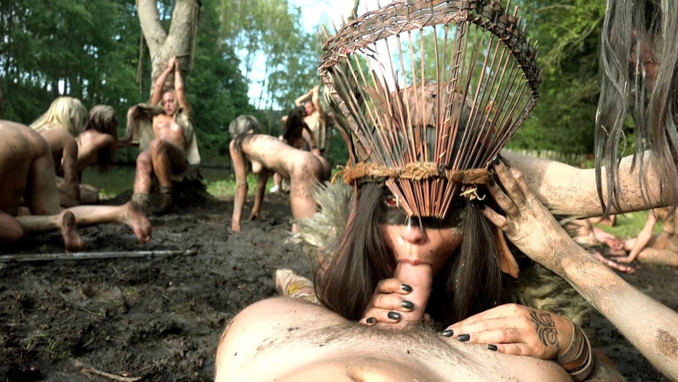 Naked women of the wild tribes of the Amazon