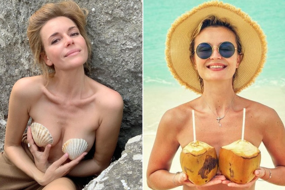 Olga Buzova in the bathroom