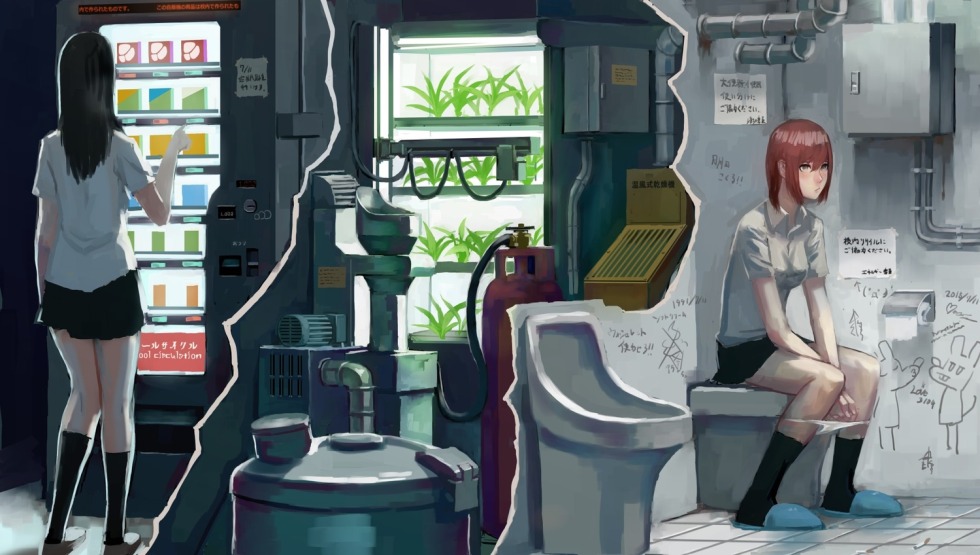 Anime girls in the laboratory