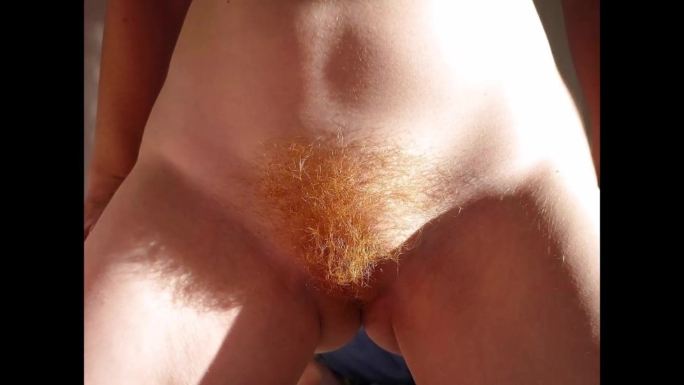 Beautiful hairy female pubis