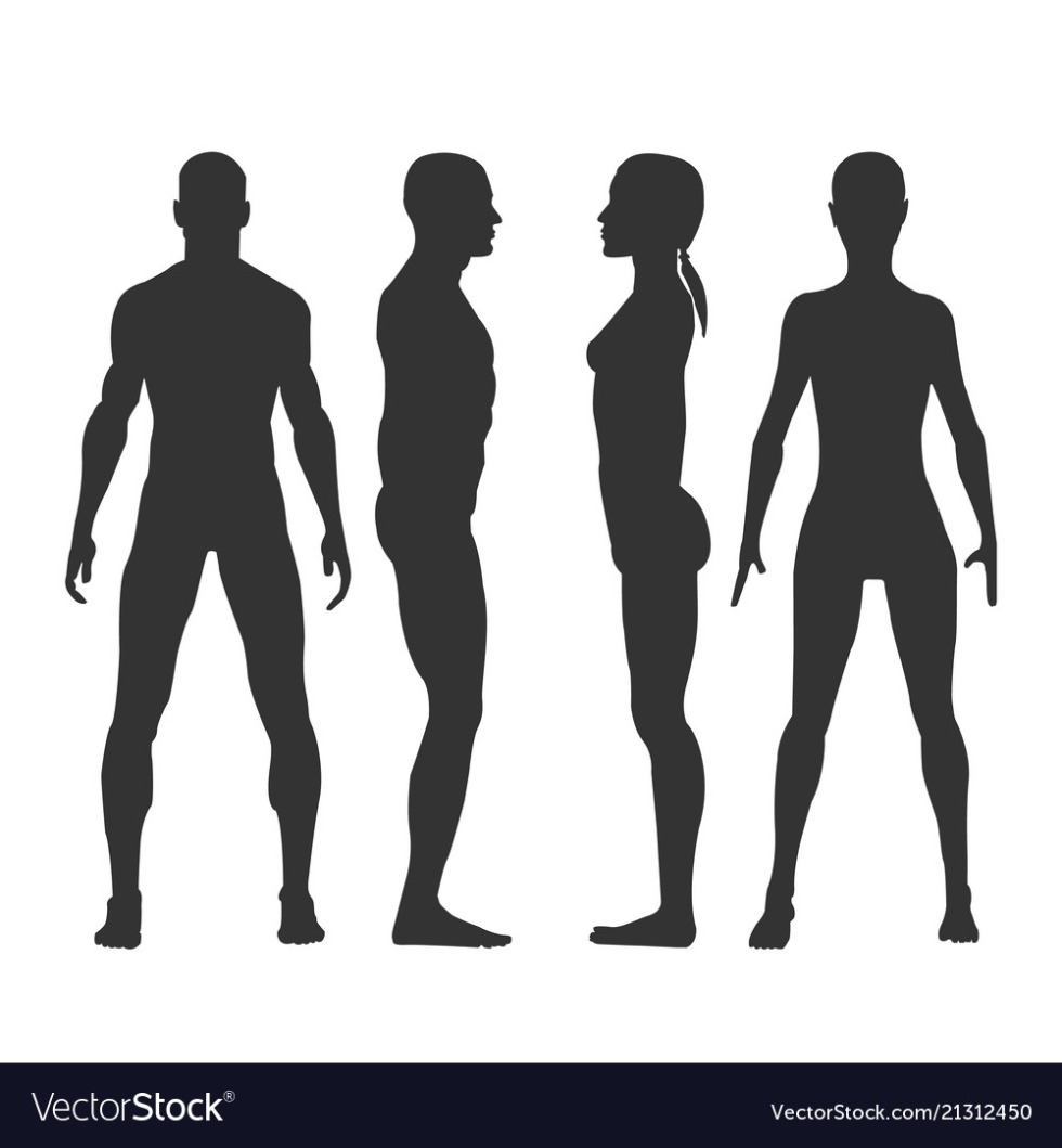 Silhouette of a male and female figure