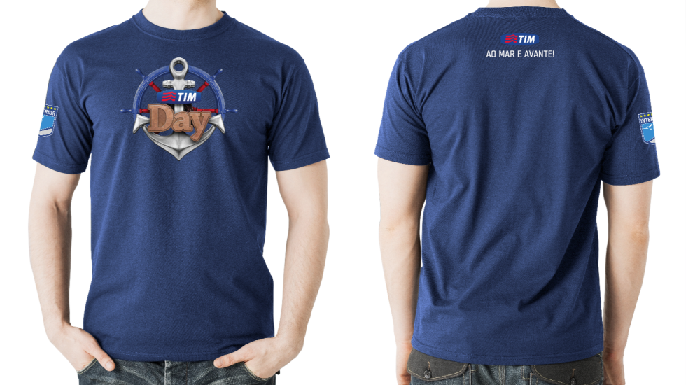 White T -shirt Polo in front and back