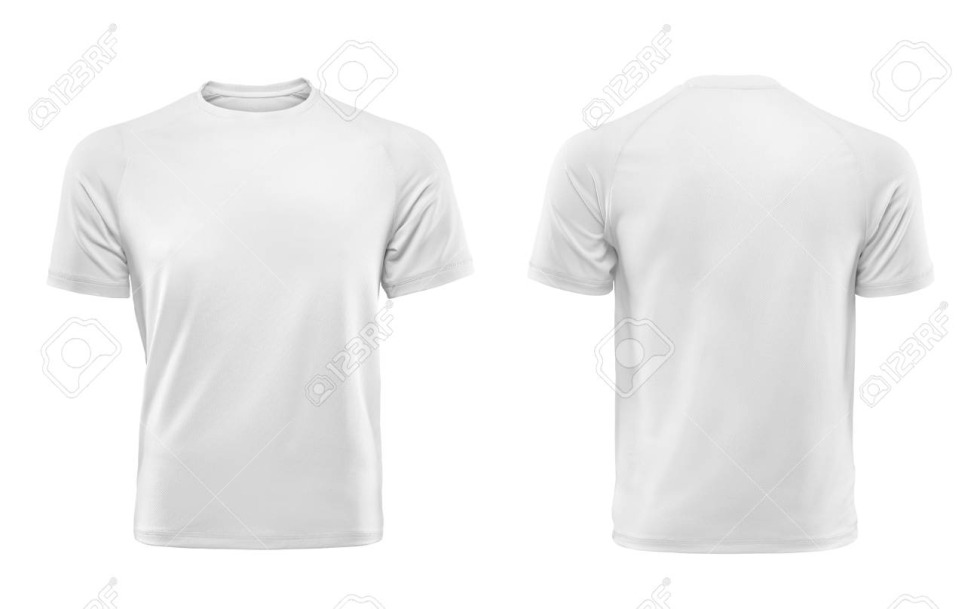 White T -shirt Mokap in front and back