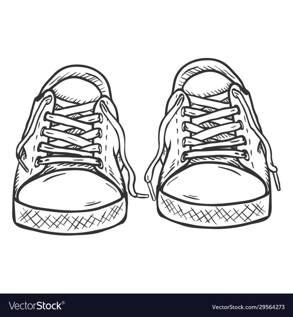 Shoes vector in front