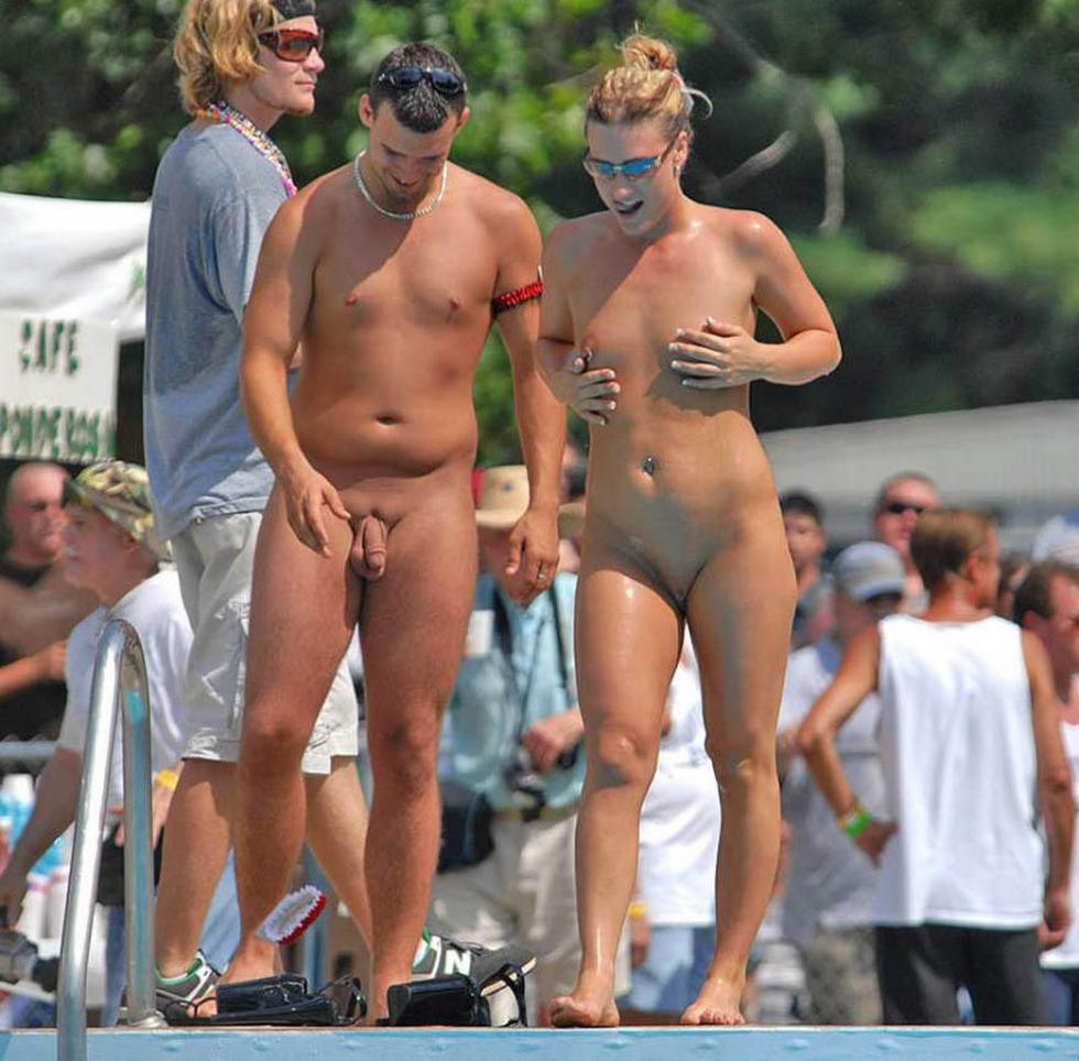 Naked men on a nudic beach