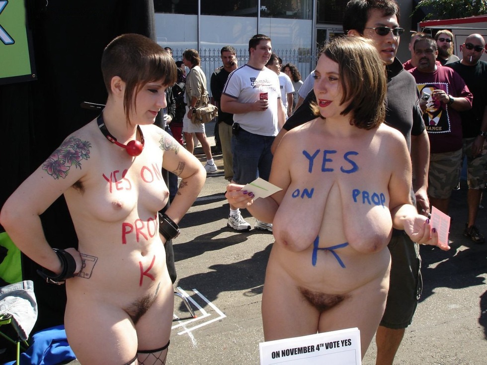 Parade of naked beautiful women