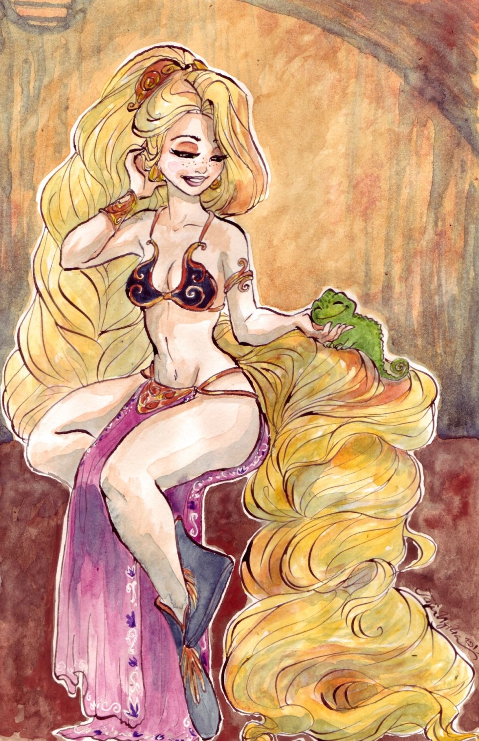 Olya Rapunzel Masturbation