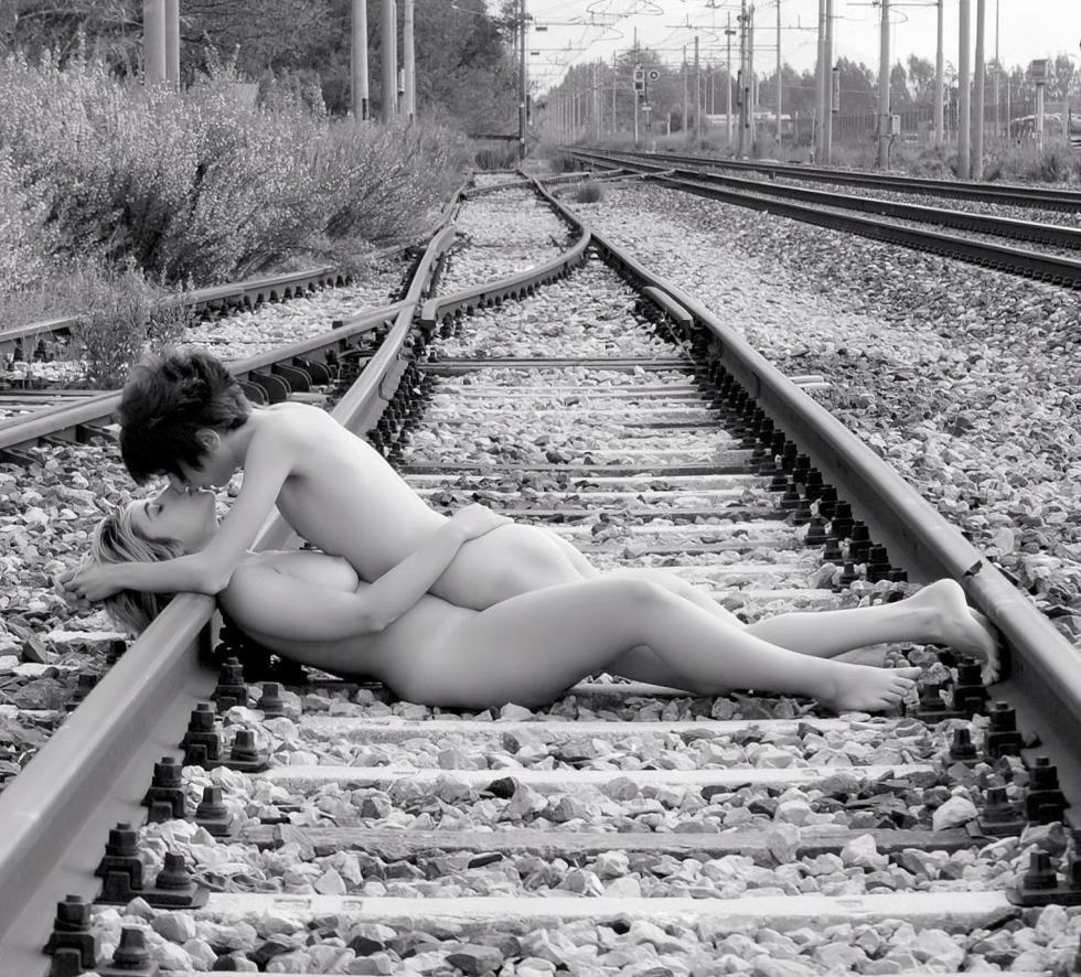 Women in the train Naked
