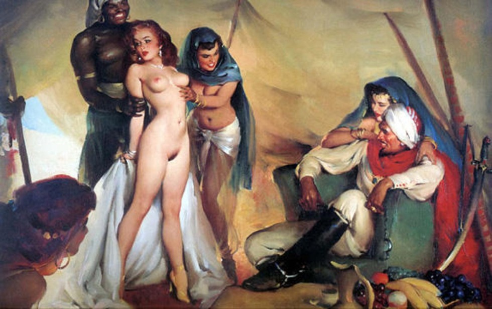 Pornographic painting harem