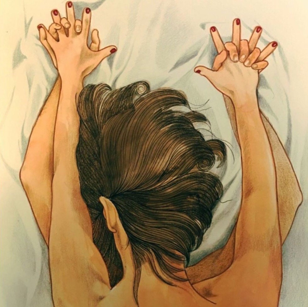 A kiss between women