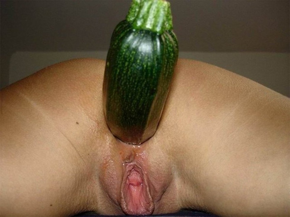 Big vegetables in vagina