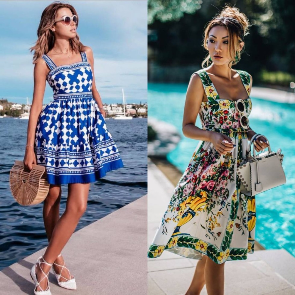 Fashionable summer sundresses