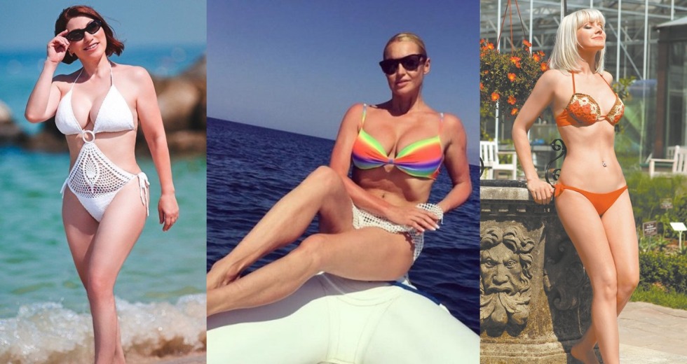 Christina Orbakaite on the beach