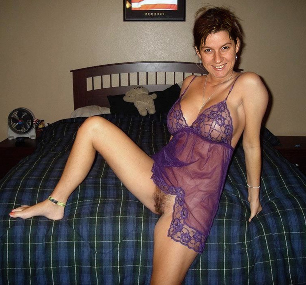 Mature wife in a dress with a big falu herself