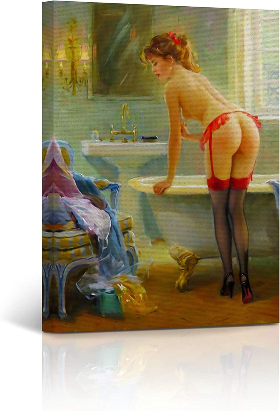 Hayden Winters naked in the bathroom