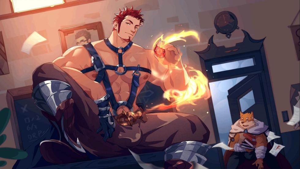 Naked chicks in a restaurant