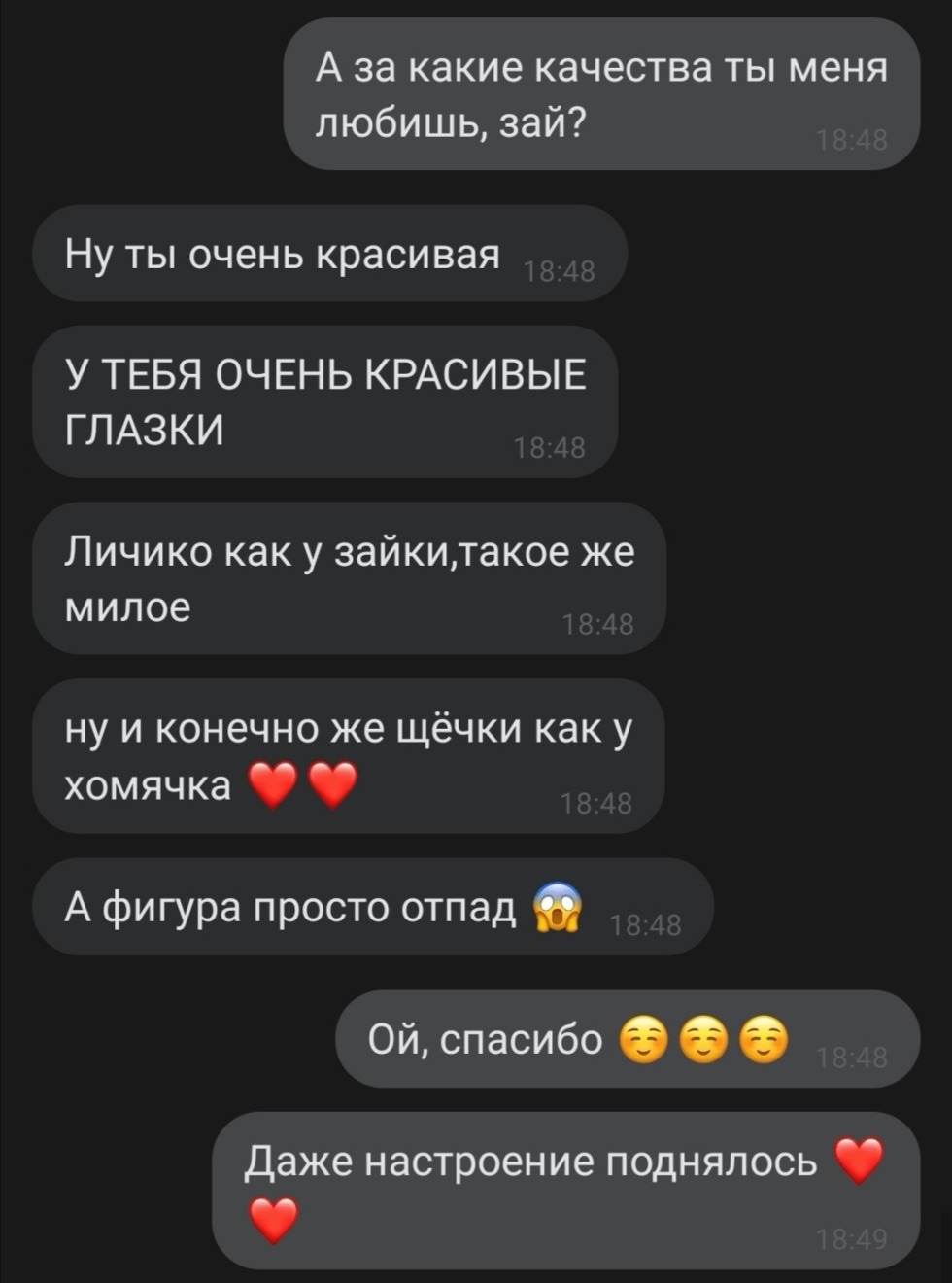 Correspondence of a guy and girls