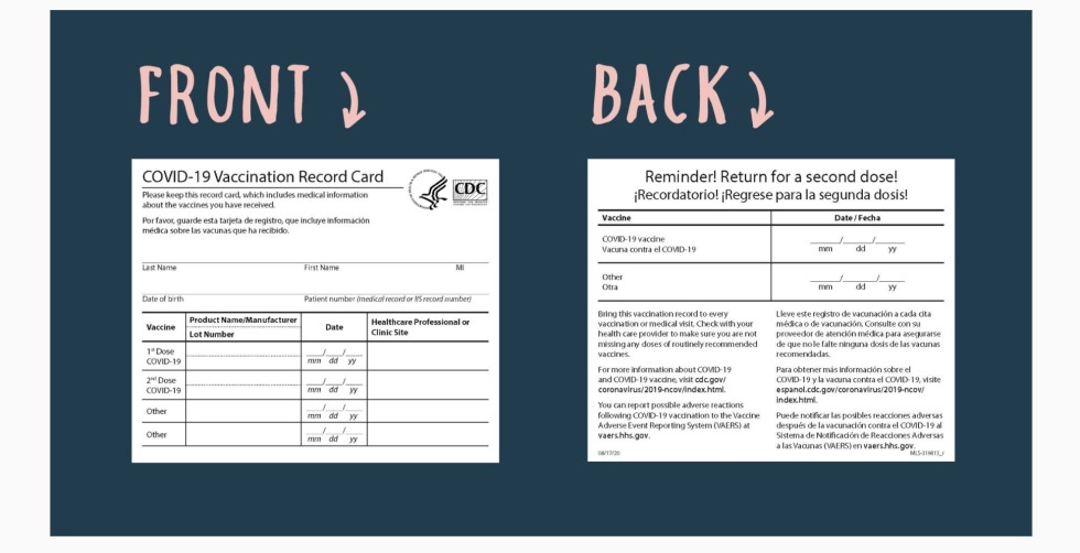 Covid 19 Vaccination Card