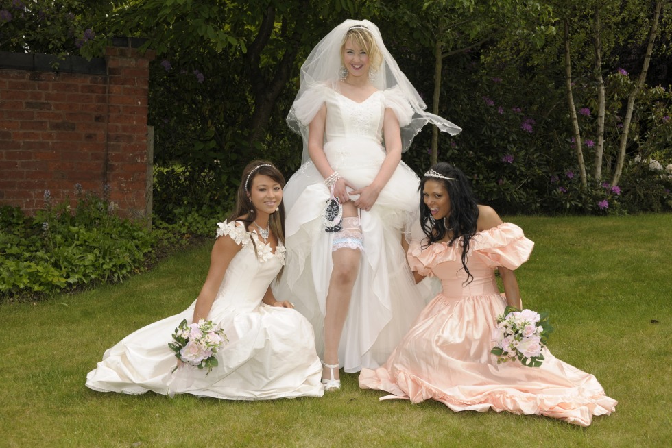 Xxx bride in white stockings