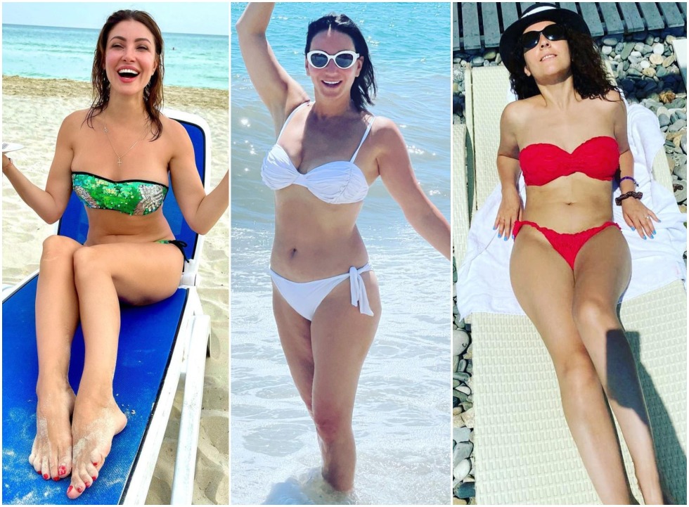 Nina Shatskaya singer in a swimsuit