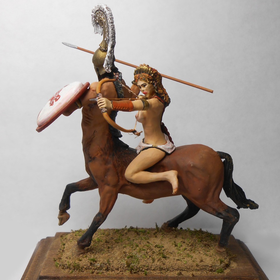 Put a sword on naked boobs